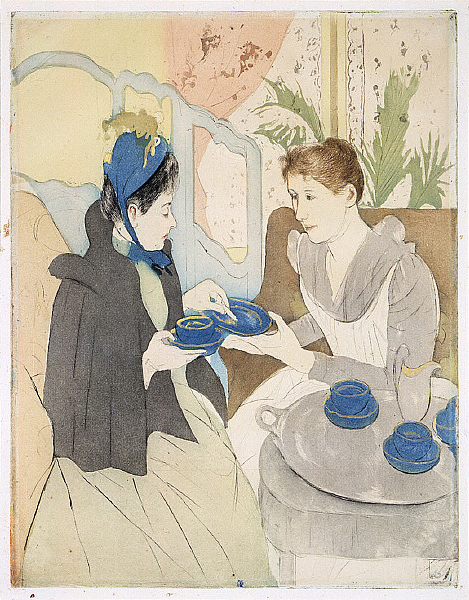 Afternoon Tea Party by Mary Cassatt from the Saint Louis Art Museum