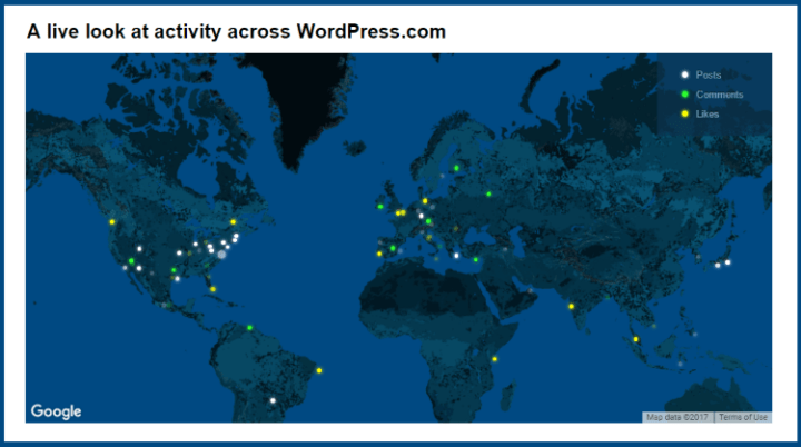 Real-time activity on WordPress.com